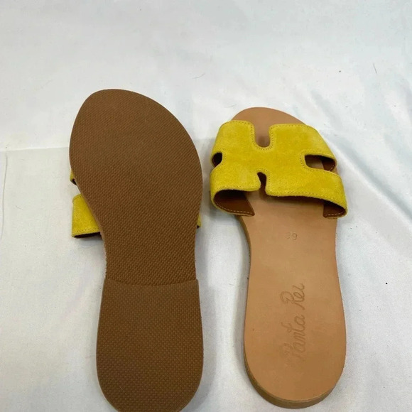 Yellow Suede-Like Sandals - Picture 4 of 4